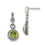 Sterling Silver With Gold-Tone Flash Gold-Plated Peridot Necklace from Miles Beamon Jewelry - Miles Beamon Jewelry