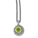 Sterling Silver With 14K Peridot Necklace from Miles Beamon Jewelry - Miles Beamon Jewelry
