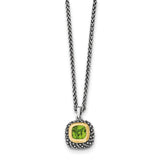 Sterling Silver With 14K Peridot Necklace from Miles Beamon Jewelry - Miles Beamon Jewelry