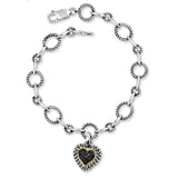 Sterling Silver With 14K Black Diamond Heart Earrings from Miles Beamon Jewelry - Miles Beamon Jewelry