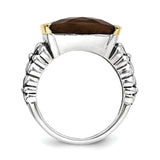 Sterling Silver With 14K Smoky Quartz Ring from Miles Beamon Jewelry - Miles Beamon Jewelry