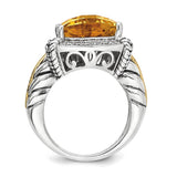 Sterling Silver With 14K Citrine Ring from Miles Beamon Jewelry - Miles Beamon Jewelry