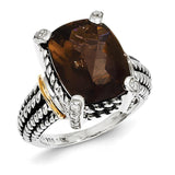 Sterling Silver With 14K Smoky Quartz Bracelet from Miles Beamon Jewelry - Miles Beamon Jewelry