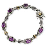 Sterling SIlver w/14k Amethyst Bracelet from Miles Beamon Jewelry - Miles Beamon Jewelry