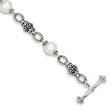 Sterling Silver FW Cultured Pearl And Diamond Ring from Miles Beamon Jewelry - Miles Beamon Jewelry