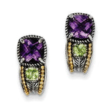 Sterling Silver w/14k Amethyst & Peridot Necklace from Miles Beamon Jewelry - Miles Beamon Jewelry