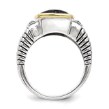 Sterling Silver With 14K Black Mother Of Pearl Ring from Miles Beamon Jewelry - Miles Beamon Jewelry