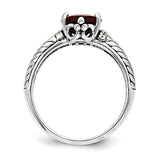 Sterling Silver With 14K Garnet Ring from Miles Beamon Jewelry - Miles Beamon Jewelry