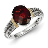 Sterling Silver With 14K Garnet Ring from Miles Beamon Jewelry - Miles Beamon Jewelry