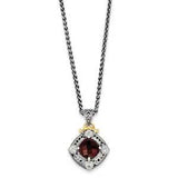 Sterling Silver With 14K Garnet Necklace from Miles Beamon Jewelry - Miles Beamon Jewelry