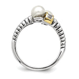 Sterling Silver With 14K Freshwater Cultured Pearl Ring from Miles Beamon Jewelry - Miles Beamon Jewelry
