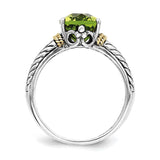 Sterling Silver With 14K Peridot Ring from Miles Beamon Jewelry - Miles Beamon Jewelry