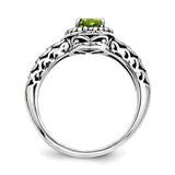 Sterling Silver With 14K Peridot Heart Ring from Miles Beamon Jewelry - Miles Beamon Jewelry