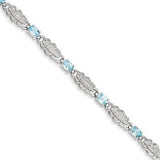 Sterling Silver Aquamarine Bracelet from Miles Beamon Jewelry - Miles Beamon Jewelry