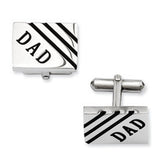 Stainless Steel Dad Cuff Links from Miles Beamon Jewelry - Miles Beamon Jewelry