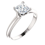 14K White Gold "Forever"  Moissanite Solitaire Engagement Ring