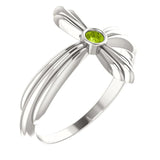 Sterling Silver Peridot Sideways Cross Ring from Miles Beamon Jewelry - Miles Beamon Jewelry