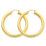 14K Polished 5mm Lightweight Hoop Earrings