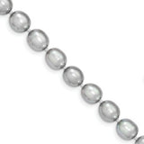 14K White Gold  Grey Freshwater Cultured Pearl Necklace