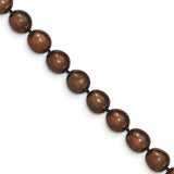14K 8-9MM Brown Freshwater Cultured Pearl Dangle Earrings from Miles Beamon Jewelry - Miles Beamon Jewelry