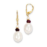 14K Fresh Water Cultured Pearl Faceted Garnet Bead Necklace from Miles Beamon Jewelry - Miles Beamon Jewelry
