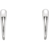 Sterling Silver J-Hoop Earrings from Miles Beamon Jewelry - Miles Beamon Jewelry