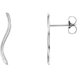 Sterling Silver Wavy Ear Climbers from Miles Beamon Jewelry - Miles Beamon Jewelry