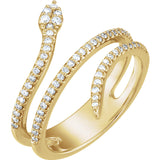 Sterling Silver Diamond Snake Ring from Miles Beamon Jewelry - Miles Beamon Jewelry