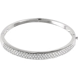 14K White Gold Diamond Pave' Bracelet
