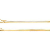 14K White And Yellow 3mm Omega Chain