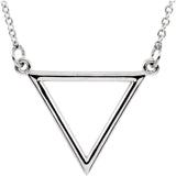 14k White Triangle Necklace