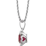 14K White Gold Ruby & Diamond Necklace from Miles Beamon Jewelry - Miles Beamon Jewelry