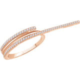 14K Yellow Gold Diamond Two-Finger Ring from Miles Beamon Jewelry - Miles Beamon Jewelry
