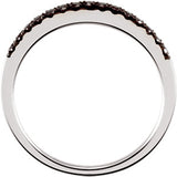 14K White Gold Black Diamond Band from Miles Beamon Jewelry - Miles Beamon Jewelry