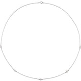 Sterling Silver Diamond Bezel Station Necklace from Miles Beamon Jewelry - Miles Beamon Jewelry