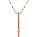 14K Yellow Gold Diamond Bar Necklace from Miles Beamon Jewelry - Miles Beamon Jewelry