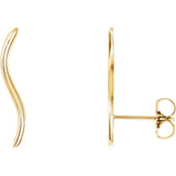 Sterling Silver Wavy Ear Climbers from Miles Beamon Jewelry - Miles Beamon Jewelry