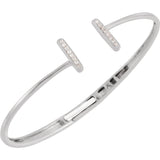 14K Yellow Gold Diamond Bar Hinged Cuff Bracelet from Miles Beamon Jewelry - Miles Beamon Jewelry