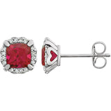 14K White Gold Ruby & Diamond Necklace from Miles Beamon Jewelry - Miles Beamon Jewelry