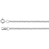Sterling Silver 1.5MM Solid Cable Chain from Miles Beamon Jewelry - Miles Beamon Jewelry
