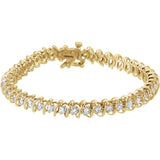 14K White Gold Diamond Line Bracelet from Miles Beamon Jewelry - Miles Beamon Jewelry