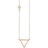 14K Yellow Diamond Triangle Necklace from Miles Beamon Jewelry - Miles Beamon Jewelry