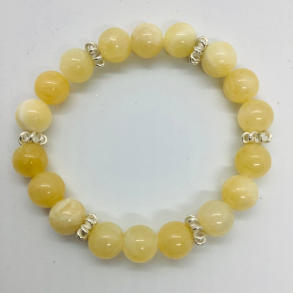 Yellow Jade Stretch Bracelet