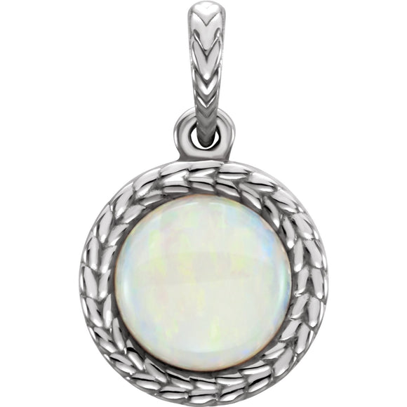 14K White Opal Pendant from Miles Beamon Jewelry - Miles Beamon Jewelry