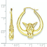 10K Angel Hoop Earrings from Miles Beamon Jewelry - Miles Beamon Jewelry
