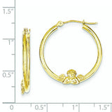 10K Yellow Gold Angel Hoop Earrings from Miles Beamon Jewelry - Miles Beamon Jewelry