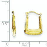 10K Hollow Squared Hollow Hoop Earrings from Miles Beamon Jewelry - Miles Beamon Jewelry