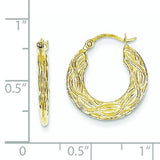 10K Patterned Hollow Hoop Earrings from Miles Beamon Jewelry - Miles Beamon Jewelry