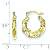 10K Scalloped Textured Hollow Hoop Earrings from Miles Beamon Jewelry - Miles Beamon Jewelry