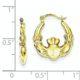 10K Claddagh Hollow Hoop Earrings from Miles Beamon Jewelry - Miles Beamon Jewelry